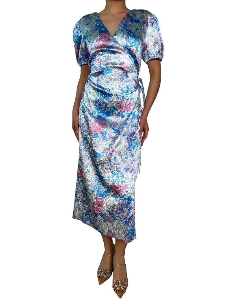 Vestido Wrap Satinado