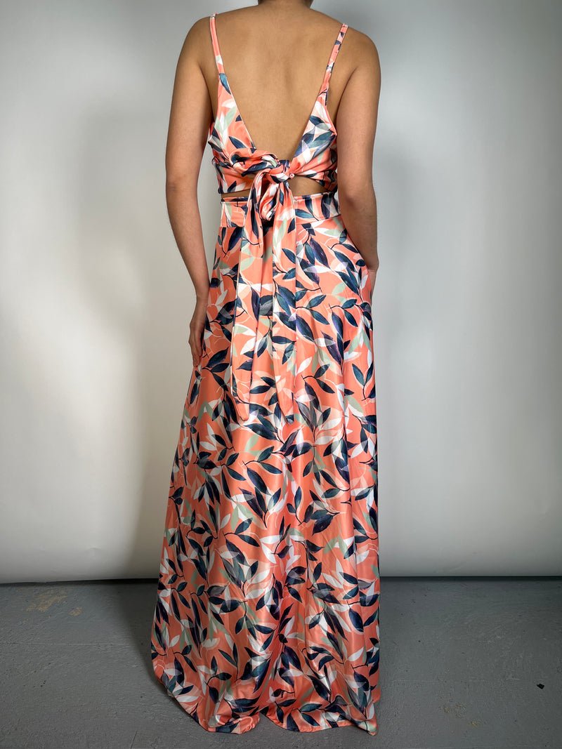 Conjunto Sin Mangas Hojas Coral