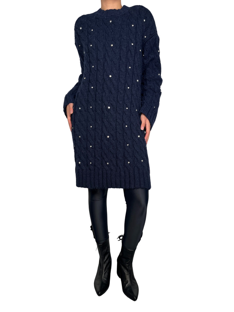 Sweater Largo Con Brillantes