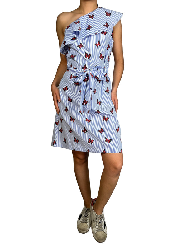 Vestido Un Hombro Mariposa