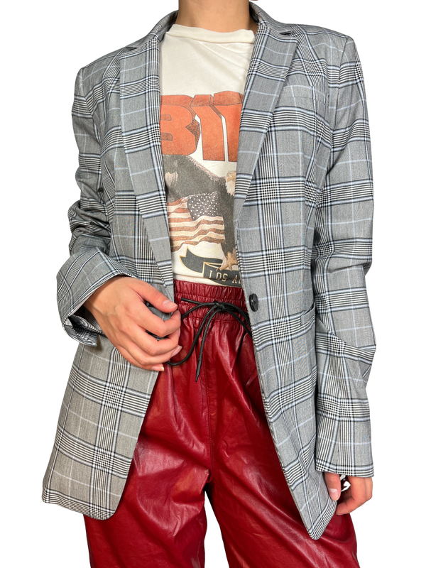 Blazer Gris Cuadros