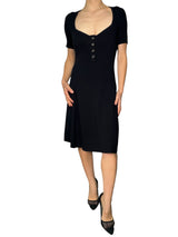 Vestido Rib Tejido Negro
