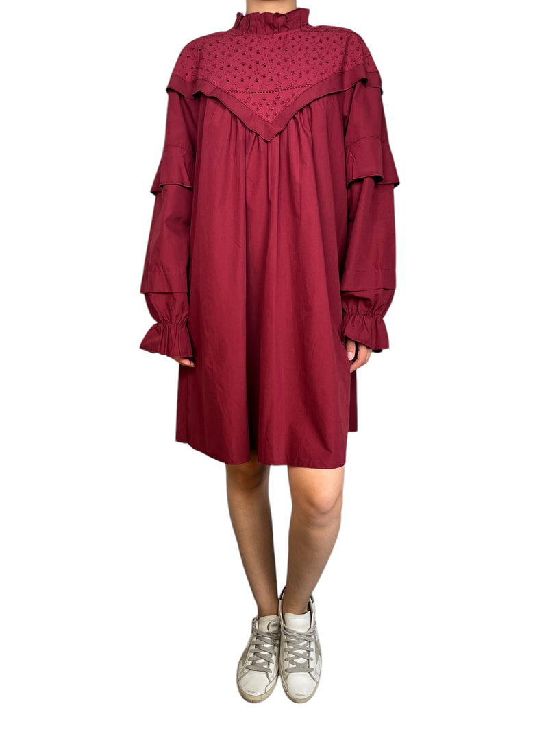 Vestido Mini Burdeo