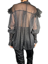 Blusa Traslúcida Fibras Metalizadas