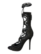 Taco Alto Trenzado Cuero