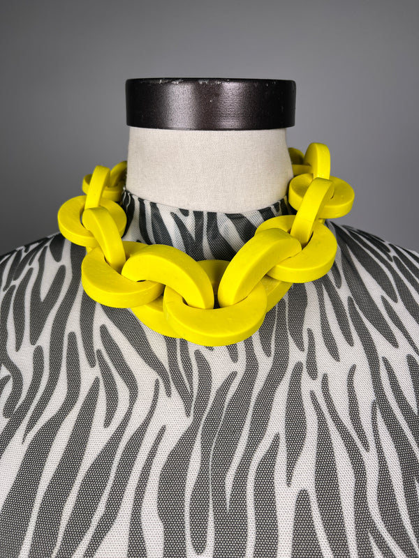 Collar Cadenas Amarillo