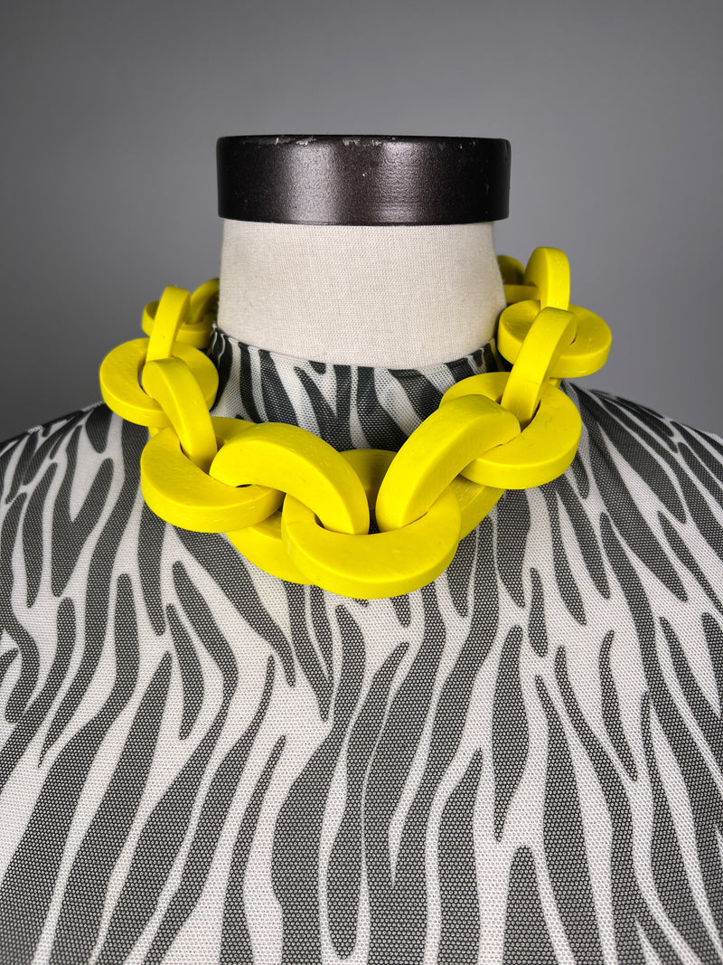 Collar Cadenas Amarillo