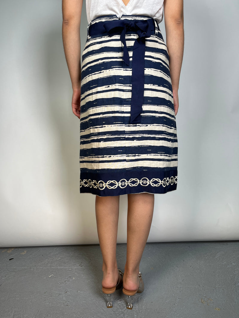 Falda Lino Rayas