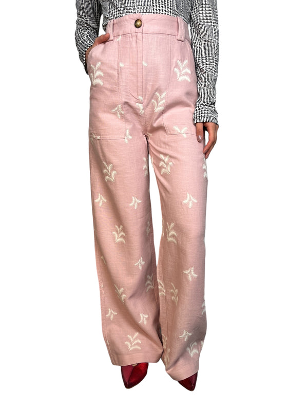 Pantalón Viscosa Bordado