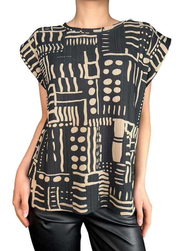 Polera Rib Hombreras