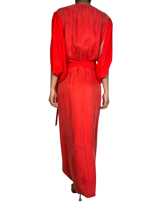 Vestido Wrap Coral
