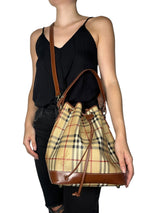 Cartera Check Bucket Bag