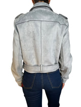Chaqueta Biker Efecto Gamuza