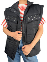 Parka Negra Sin Mangas