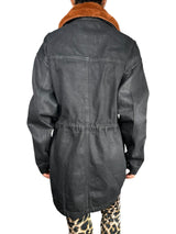 Chaqueta Coating Engomada Negra