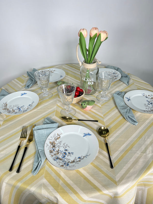 Set 5 Platos Borde de Oro