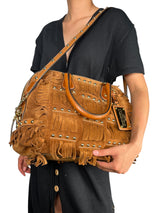 Bolso Cuero Flecos