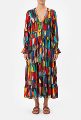 Vestido Camisero Plumas