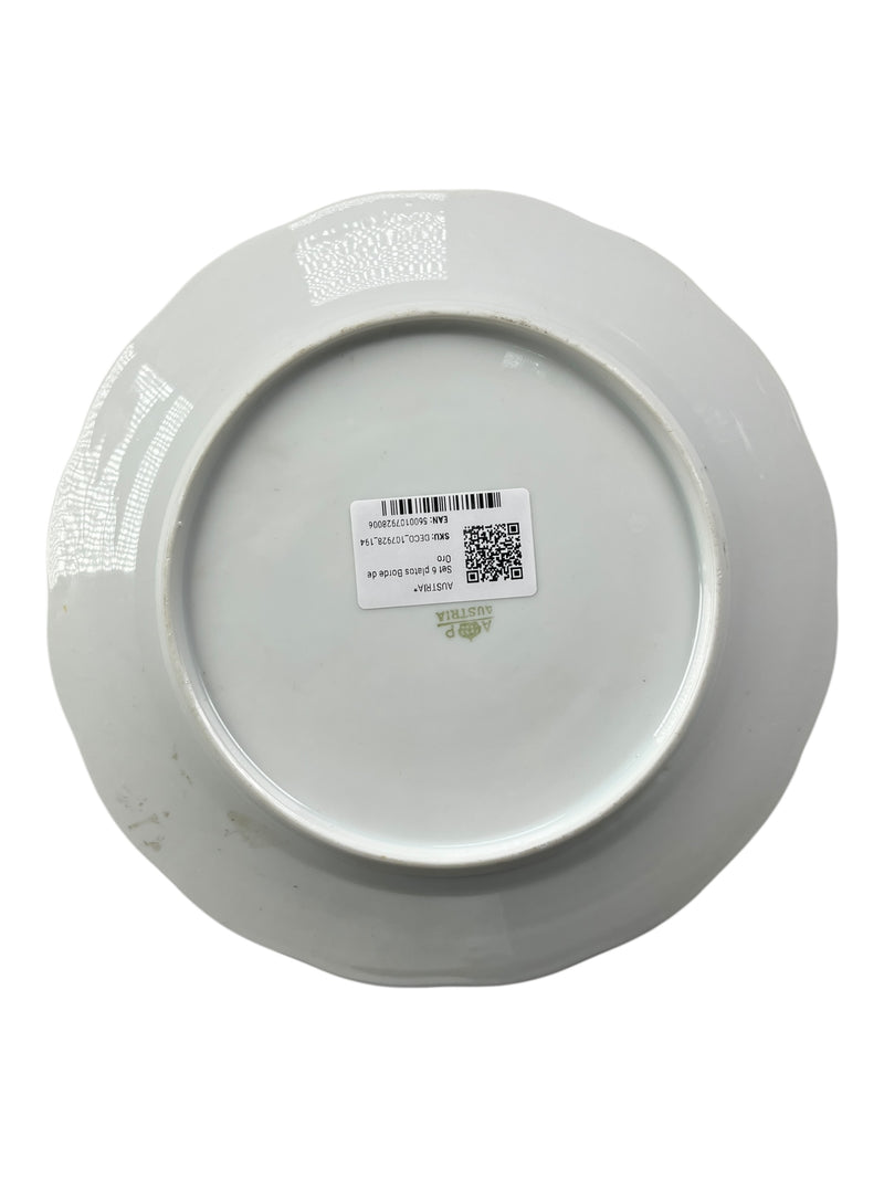 Set 9 platos Borde de Oro