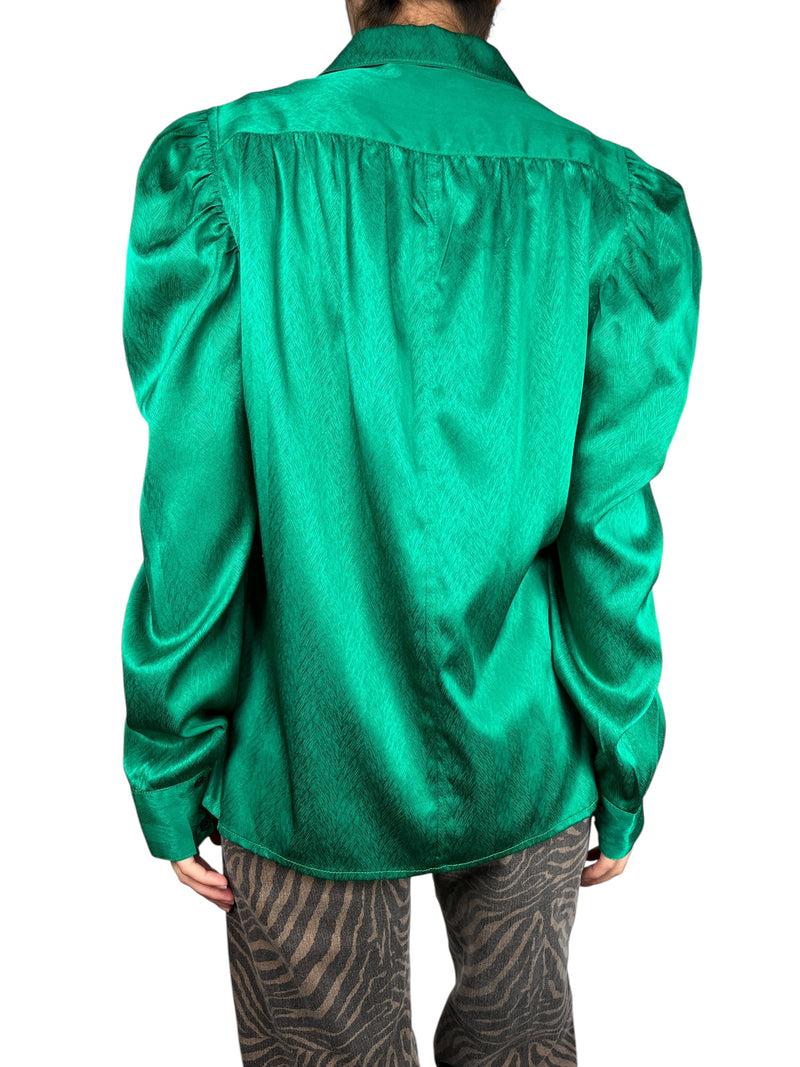Blusa Verde Satinada