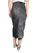 Falda Denim Negra Botones