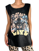 Polera Love Cuero