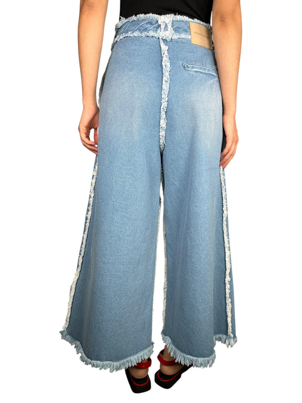 Jeans Culotte Detalles Desflecados