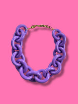 Collar Eslabón Morado