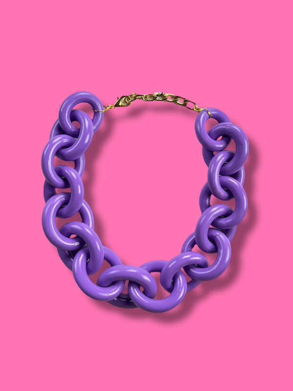 Collar Eslabón Morado