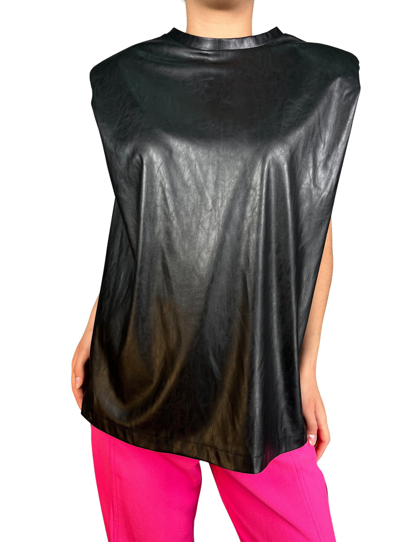 Camisa Ecocuero Hombreras