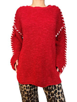 Sweater Detalle Blanco Tejido