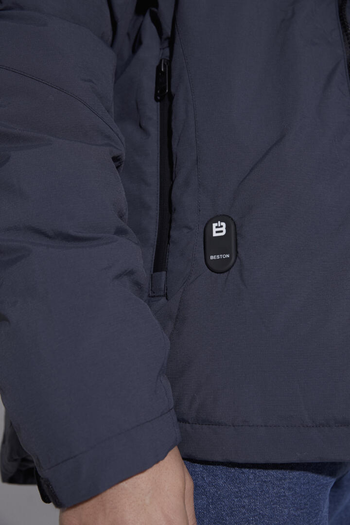 Parka Cortavientos Azul Hombre - Sin Batería