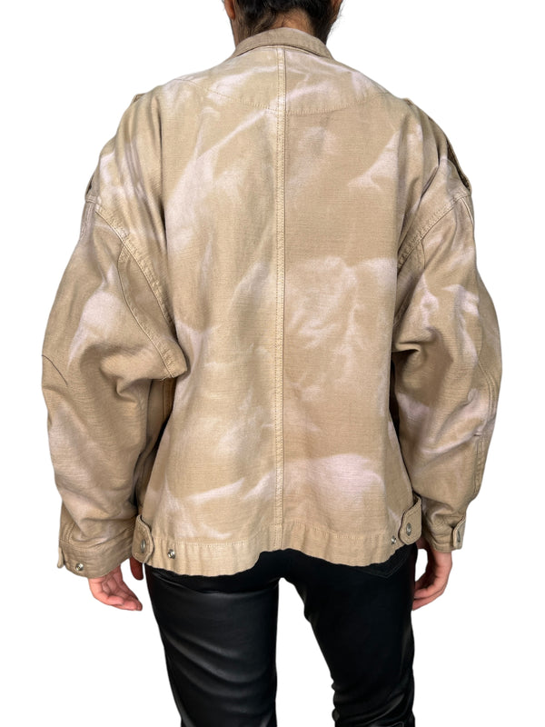 Chaqueta Beige Estampada