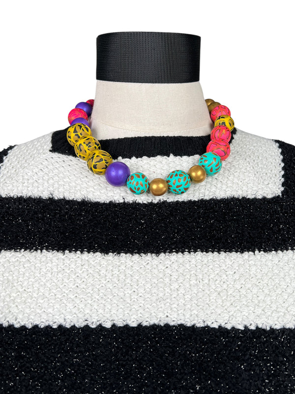 Collar Esferas Multicolor