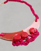 Collar Brama Rosado y Rojo
