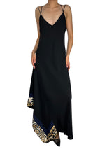 Vestido Blue-Leopard Asimétrico