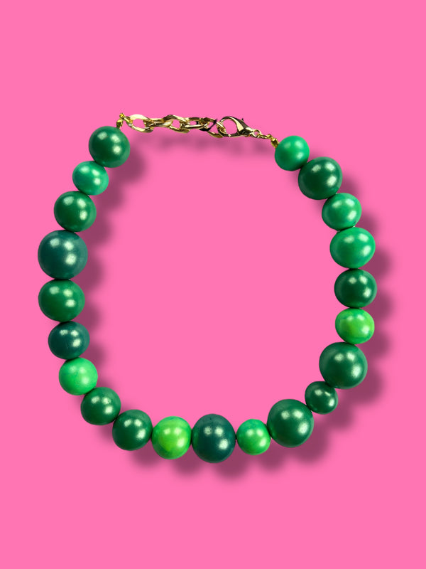 Collar Esferas Verde