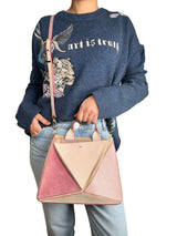 Cartera Cuero Rosada