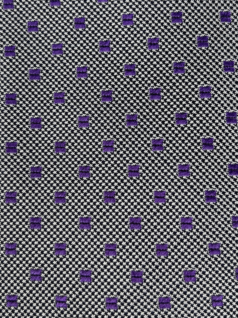 Corbata Gris Detalles Morados