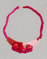 Collar Brama Rosado y Rojo