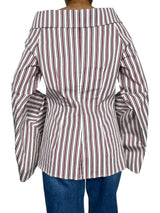 Blusa Rayas Burdeo
