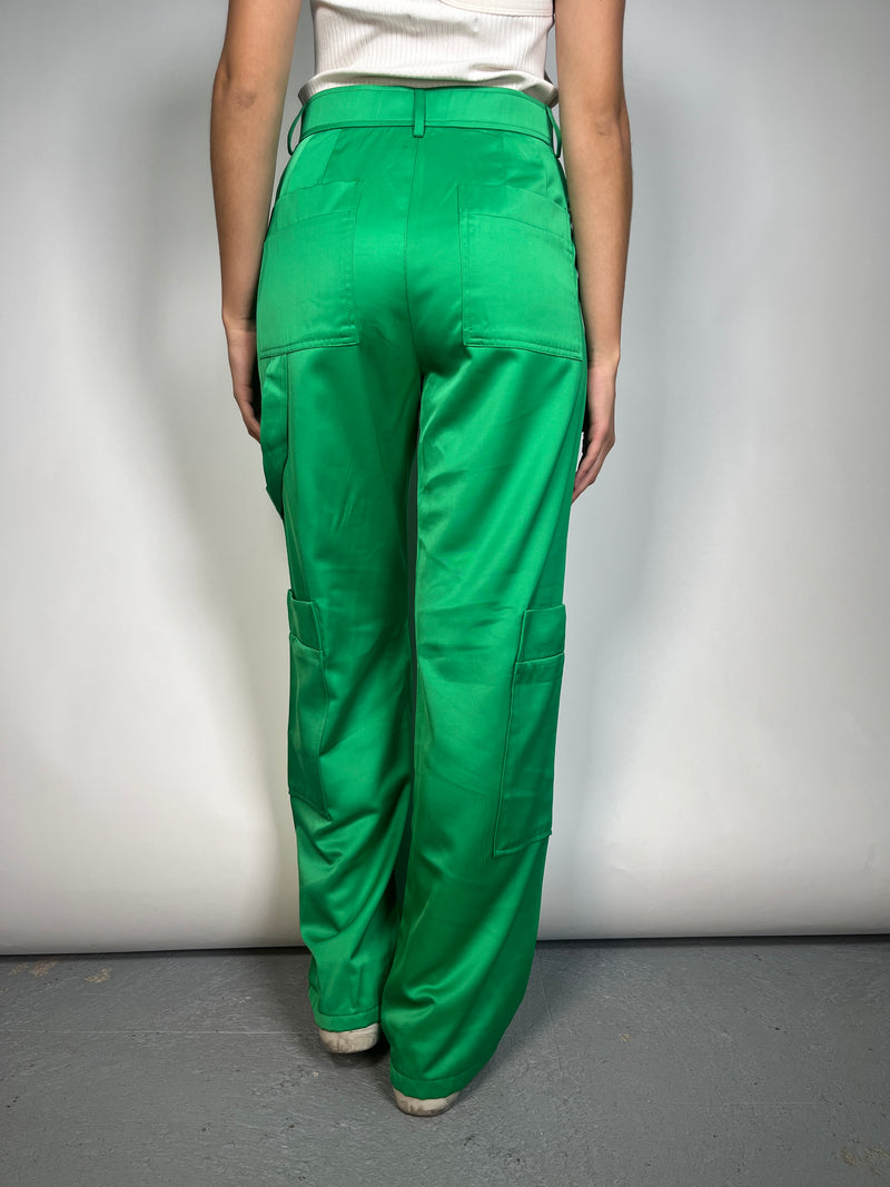 Pantalón Cargo Satinado