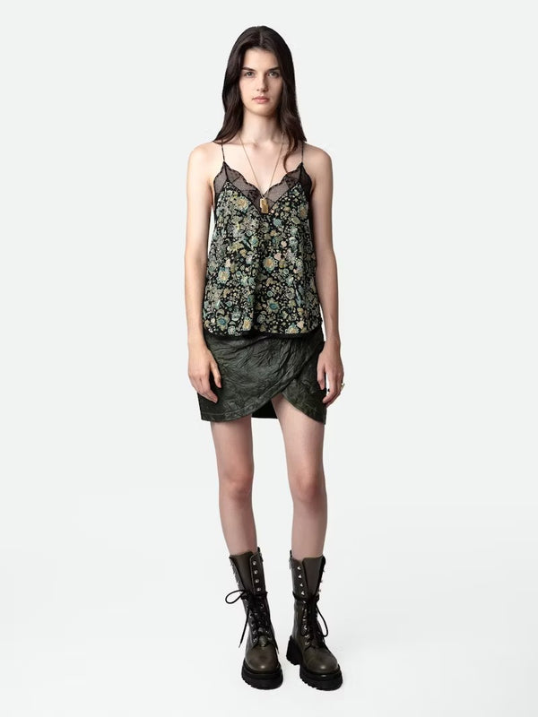 FALDA JULIPE CUIR FROISSE
