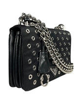 Bandolera Tessuto Grommet Wallet on Chain