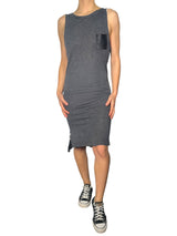 Vestido Bolsillo Cuero