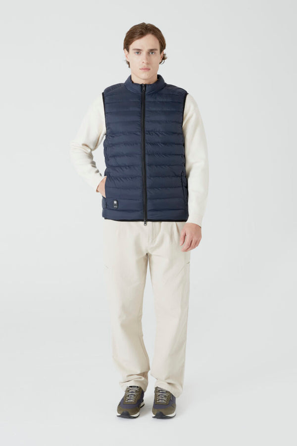 Parka Azul Sin Mangas Sin Capucha Hombre - Sin Batería