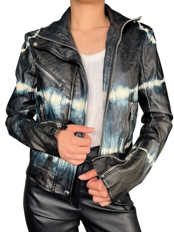 Chaqueta Ecocuero Tie Dye