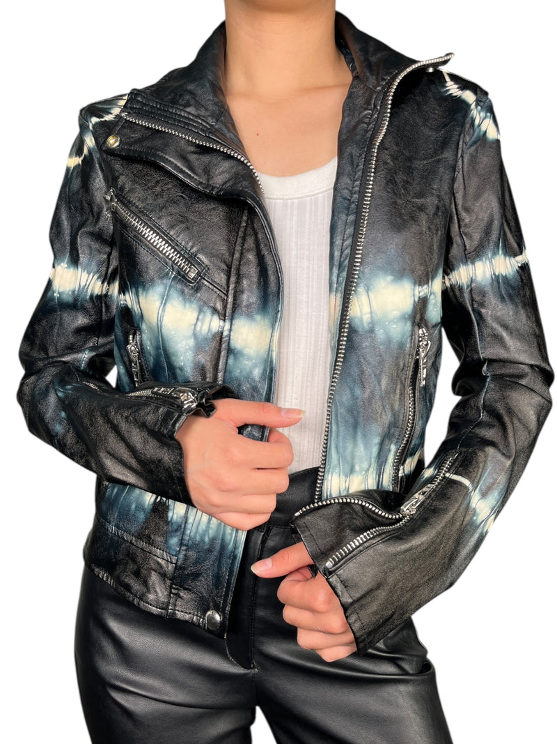Chaqueta Ecocuero Tie Dye