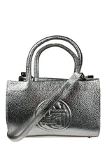 Cartera Cuero Plateada