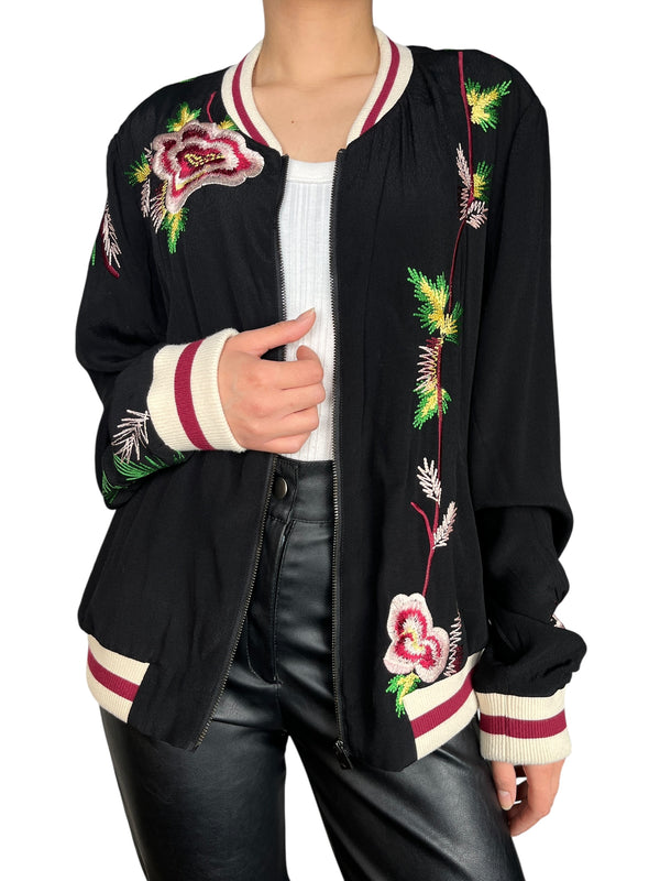 Chaqueta Bomber Bordada
